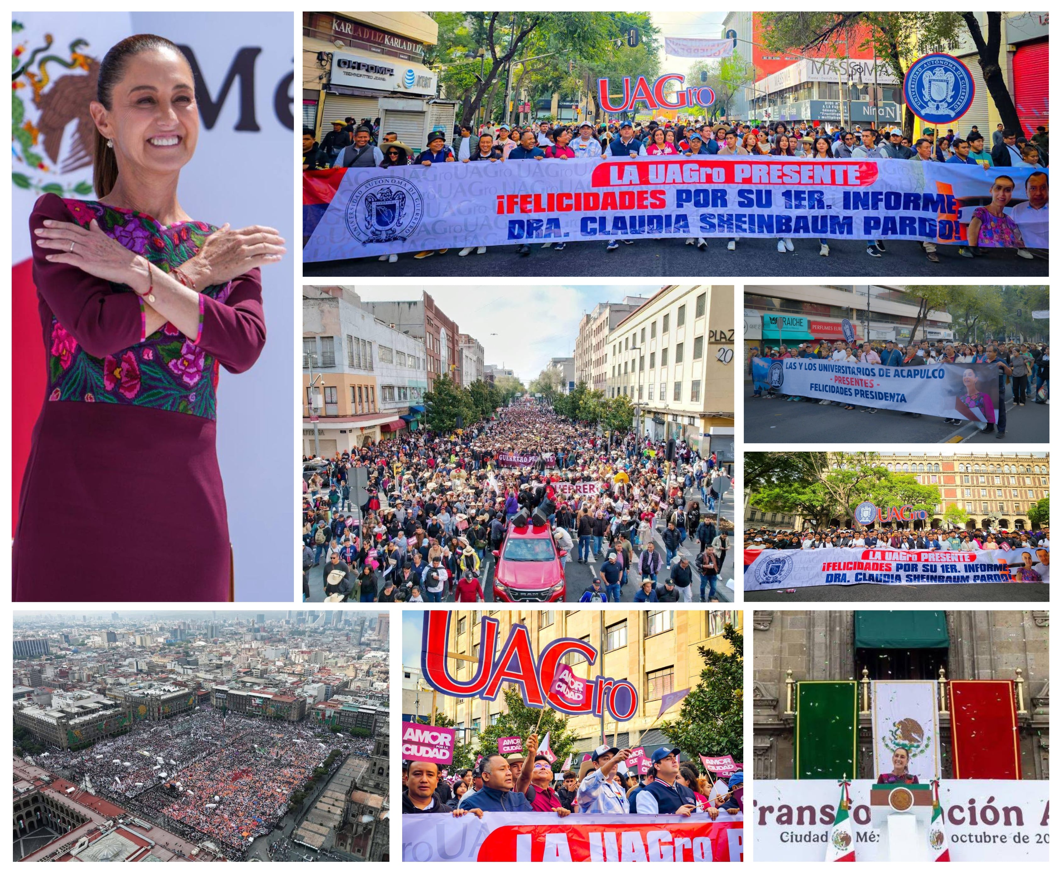 LA UAGRO ACOMPAÑÓ A LA PRESIDENTA CLAUDIA SHEINBAUM EN EL CIERRE DE SU PRIMER INFORME DE GOBIERNO